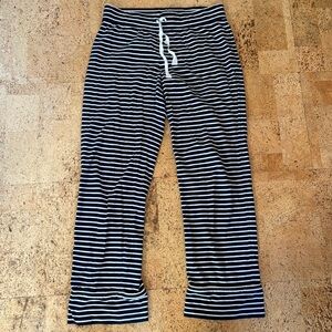 J. Crew Pajama/Lounge pants with black and White Stripes